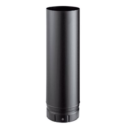 Tuyau de poêle à bois émaillé Noir Mat 500 mm Poujoulat x ø80 mm Poujoulat