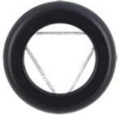 Rosace émaillé Noir Mat ø80 mm Poujoulat