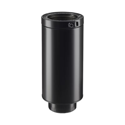 Elément droit émaillé finition noir 150TZ 080 - Poujoulat