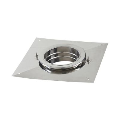 Plaque de support étanche carrée à visser 80 mm - Poujoulat