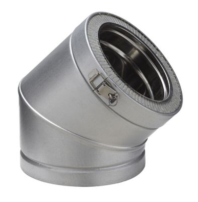 Coude 45° pour conduit double paroi POUJOULAT Ø100 mm Ep.3 mm