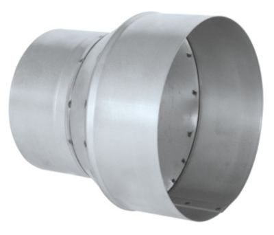 Réduction en tôle d'acier galvanisé gris Ø 125/100 mm DMO