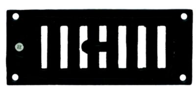 Grille d'arrivée d'air en fonte noir réglable 175 x 75 mm DMO