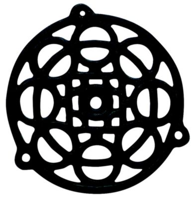 Grille de ventilation des cheminées fonte noir noir ø 130 mm DMO