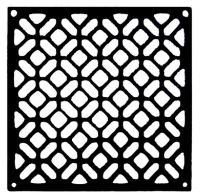 Grille de ventilation des cheminées fonte noir 200 x 200 mm DMO