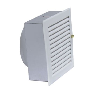 Bouche de soufflage d'air chaud blanche 170 x 170 mm blanc DMO avec clapet de réglage