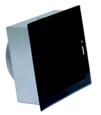 Bouche de soufflage d'air chaud noir à clapet 170 x 170 mm DMO