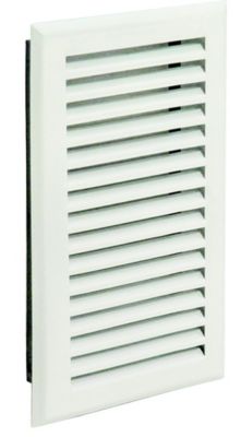 Grille de cheminée avec précadre blanc 195 x 345 mm DMO