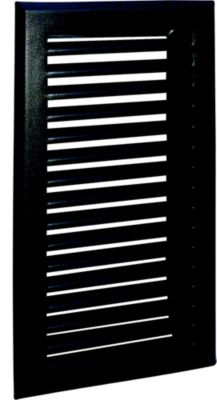 Grille de cheminée avec précadre noir 195 x 345 mm DMO