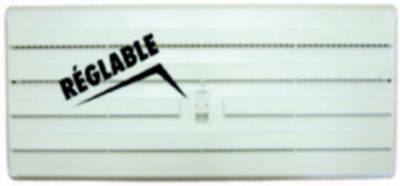 Grille d'aération PVC Autogyre blanche réglable 245 x 170 mm