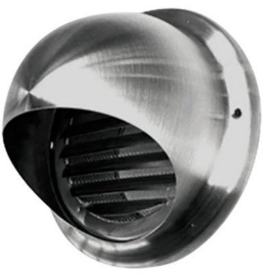 Grille d'aération avec hublot gris ø 100 mm DMO