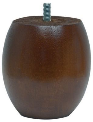 Pied de lit boule H. 90 mm x ø85 mm noyer