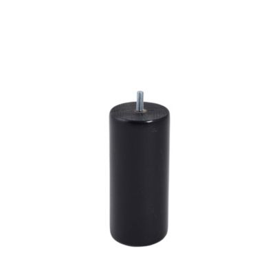 Pied de lit cylindrique en hêtre noir Bar Plus H. 15 x Ø6,8 cm
