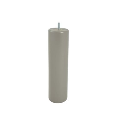 Pied de lit cylindrique en hêtre taupe Bar Plus H. 25 x Ø6,8 cm