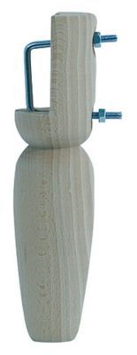 Pied de lit olive sommier h230 mm Ø58 mm brut