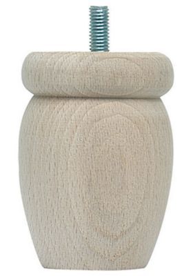 Pied de lit boule H. 80 mm x ø58 mm brut