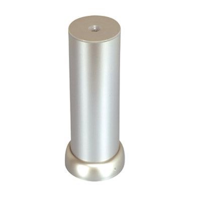 Pied de meuble cylindrique H. 120 mm x ø 38 mm alu