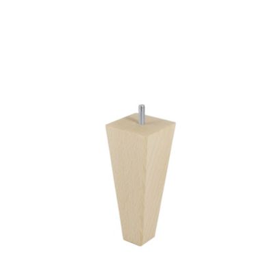 Pied de lit pyramide en hêtre Bar Plus texture bois H. 15 x L. 6 cm