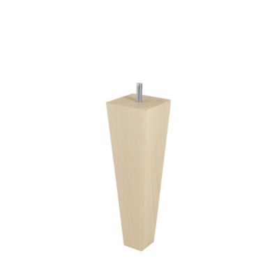 Pied de lit pyramide en hêtre Bar Plus texture bois H. 20 x L. 6 cm