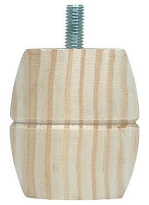 Pied de meuble model 24 H. 60 mm x ø 52 mm pin brut