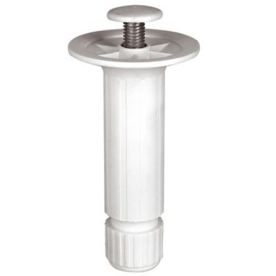 Pied de caisson plastique ø28x Hauteur 120 mm blanc à vis