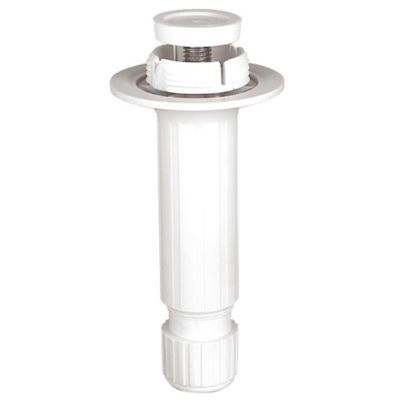 Pied de caisson plastique ø28 x Hauteur 100 blanc à encastrer