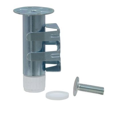 Pied de cuisine en acier zingué H. 100 x ø28 mm