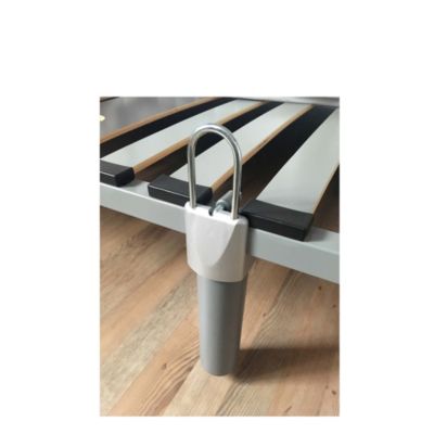 Lot de 4 pieds de lit universels en hêtre gris Bar Plus H. 23 x Ø6 cm