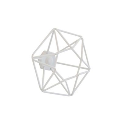 Patère héxagonal à fixer 1 tête filaire Bar Plus blanc