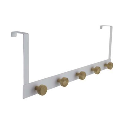 Porte-manteau à suspendre Biopic blanc 5 têtes