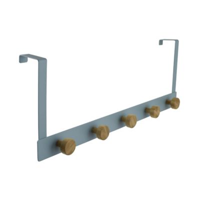 Porte-manteau à suspendre Biopic bleu 5 têtes