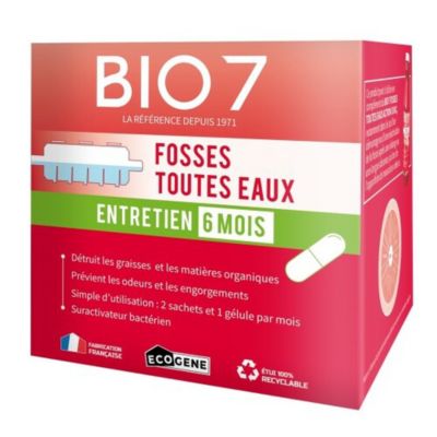 bio7 entretien 6 mois fosses toutes eaux 960 g