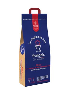 Sac de charbon de bois et briquettes Soler 8kg