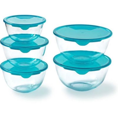 Lot de 5 jattes avec couvercle PYREX 1x + 2x + 2x - vue 2