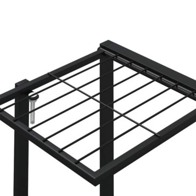 343121 vidaXL Jardinière avec roues 94,5x24,5x91,5 cm Noir Fer