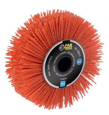Brosse de précision à nylon abrasif FARTOOLS Ø120mmL20mm Idéal pour angles coins et rainures profondes - vue 3