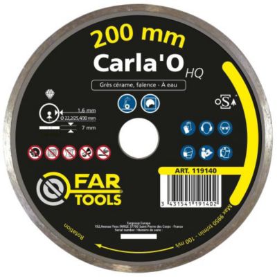 Disque diamant Carla'O HQ cobalt 200mmx22 2mm FARTOOLS 119140