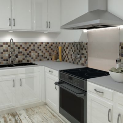 Mosaique verre Athenes marron L. 30 x l. 30 cm Mat Inter