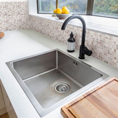 Mosaïque verre et marbre Colza beige L. 30,5 x l. 30,5 cm Mat Inter