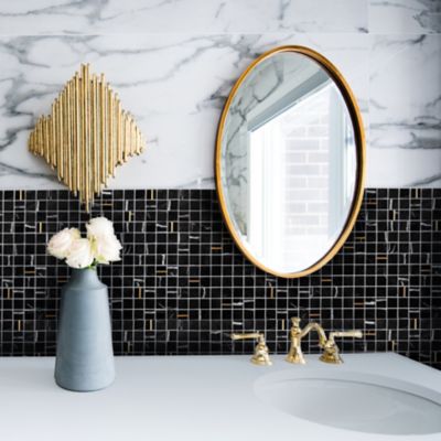 Mosaïque 29,7 x 29,70 cm marbre noir