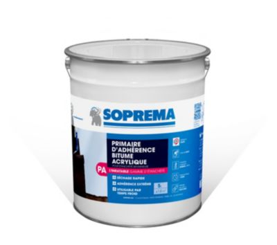 Primaire d'adhérence bitume acrylique Soprema 5L