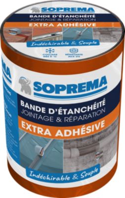 Bande d'étanchéité Extra Adhésive Soprema terre cuite 15cm x 5m, ép. 0.6mm