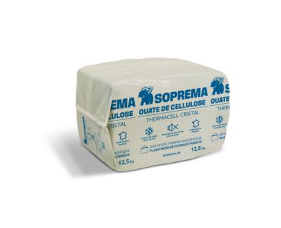 Ouate de cellulose Thermacell Cristal Soprema à souffler – Isolant thermo acoustique vrac 12 5 kg - vue 2