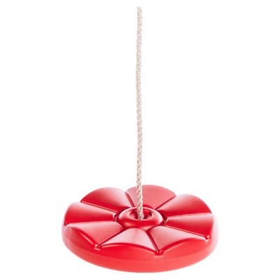 Balançoire disque assiette ronde polyéthylène Soulet rouge ?60 cm
