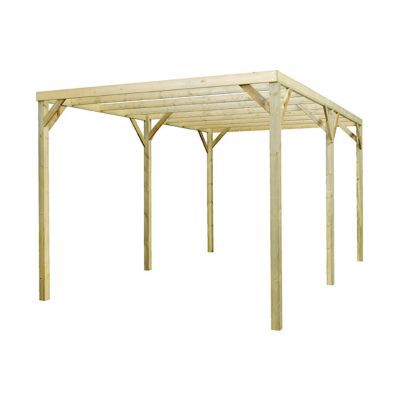 Carport autoportant bois BURGER Monza 2 + supports