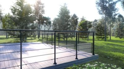 Pack garde-corps : prêt à poser à plat Prestio ral 9005 Kordo