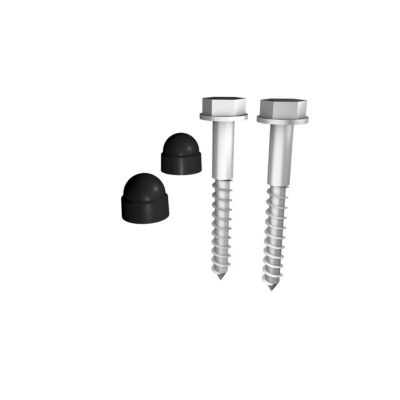 Tirefond Ø10 x 80 mm Prestio pour sol bois avec capuchon noir Kordo, lot de 2