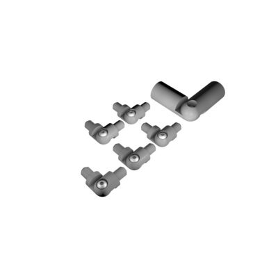 Kit angle variable pour tubes et main courante Prestio gris RAL9006 Kordo
