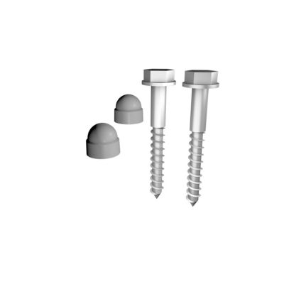 Tirefond Ø10 x 80 mm Prestio pour sol bois avec capuchon gris Kordo, lot de 2