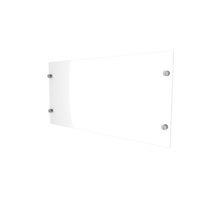 Verre synthétique + supports garde-corps Prestio ral 9006 Kordo